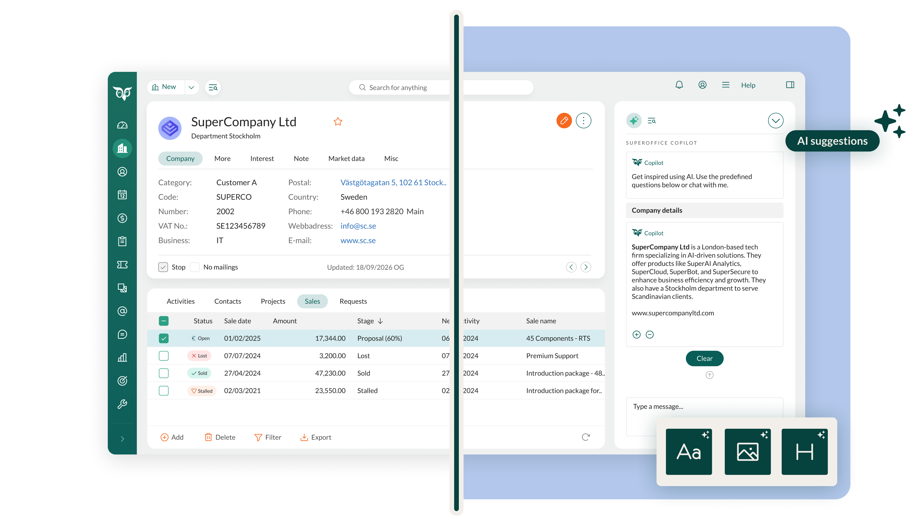 SuperOffice Copilot AI