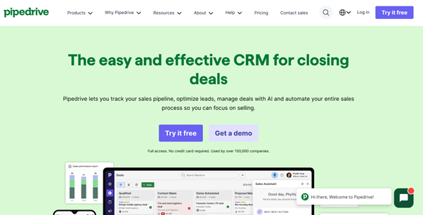 Pipedrive website
