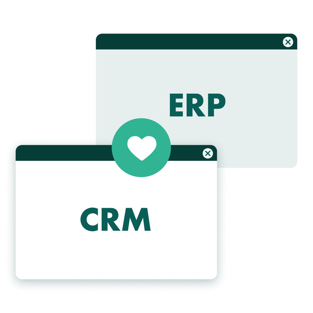 Illustration ERP and CRM
